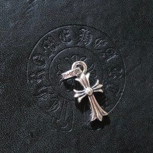 Chrome Heart sterling silver cross pendant